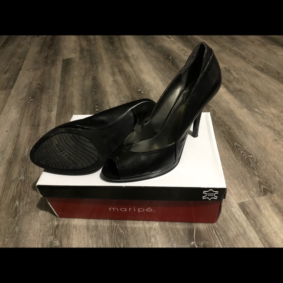 Maripe Black Betty Peep Toe Heels - Picture 3 of 3
